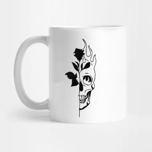 skully rose Mug